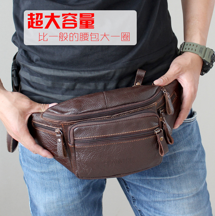 Running Gear Phone - Tas pinggang pria kulit sapi asli,