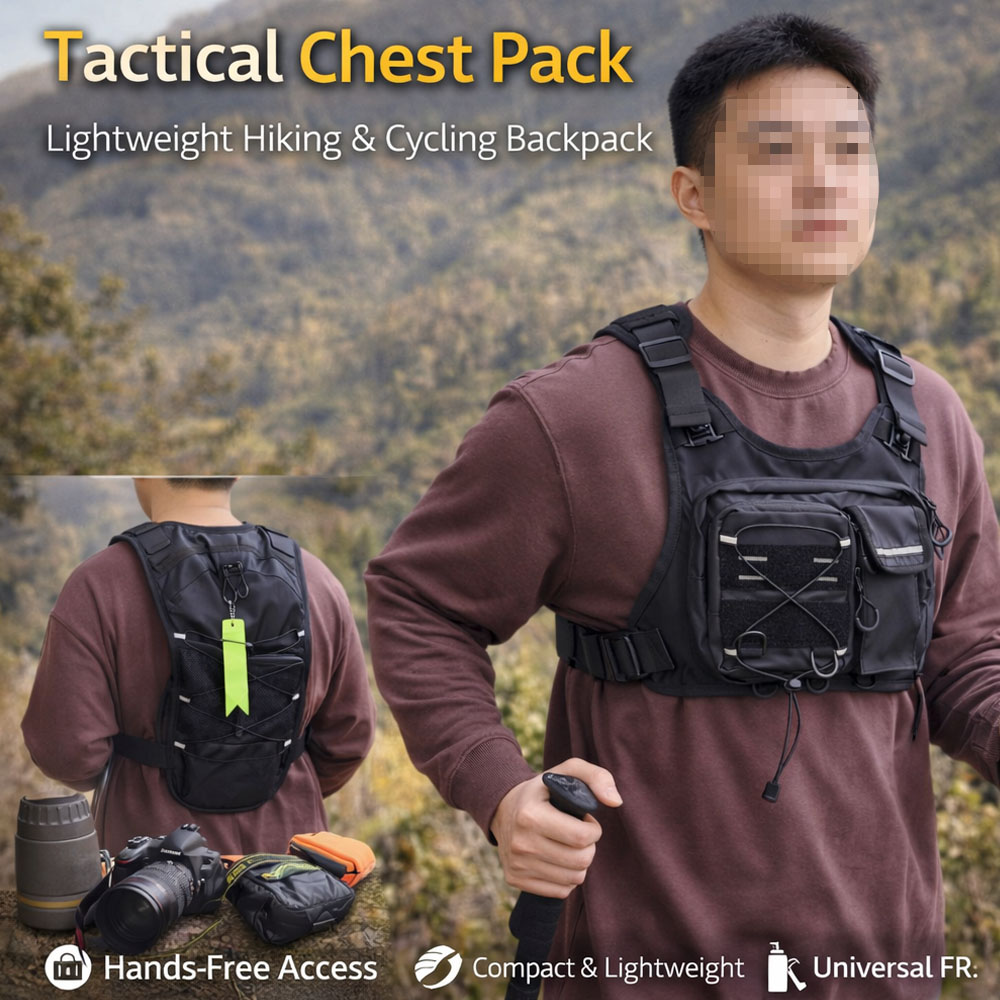 Running Gear Bag For Men - Tas Dada Taktis dengan Kantung Air