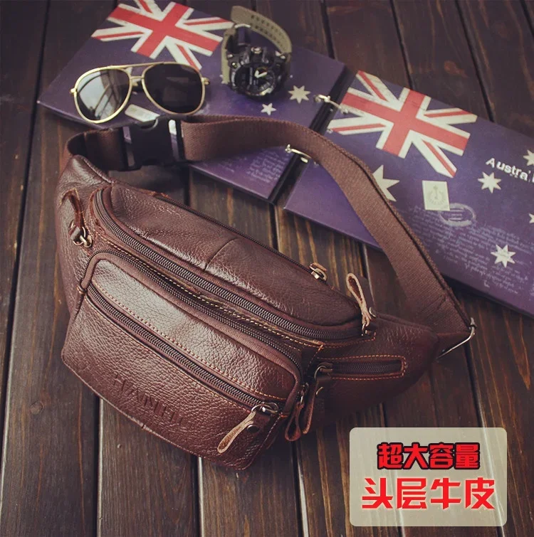 Tas pinggang pria kulit sapi a - Running Gear Phone ulasan dan harga