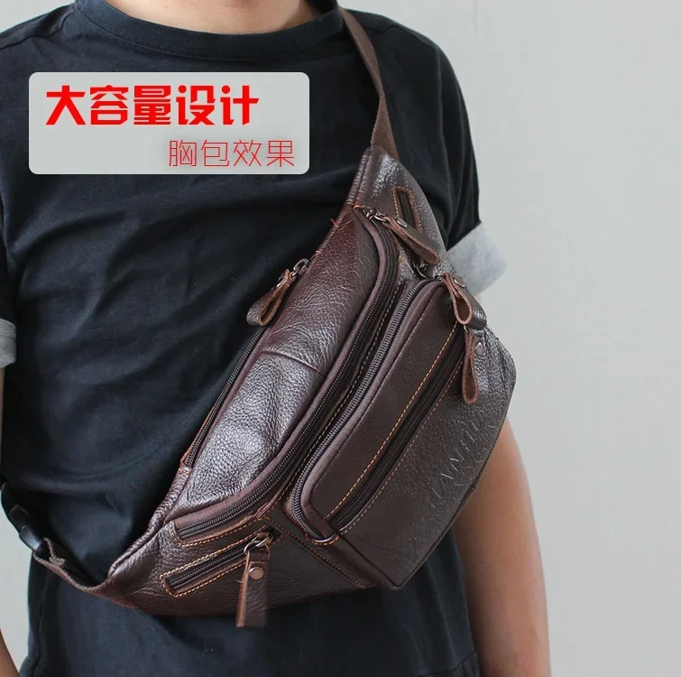 Tas pinggang pria kulit sapi a - Running Gear Phone ulasan dan harga