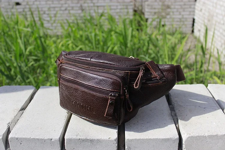 Tas pinggang pria kulit sapi a - Running Gear Phone ulasan dan harga